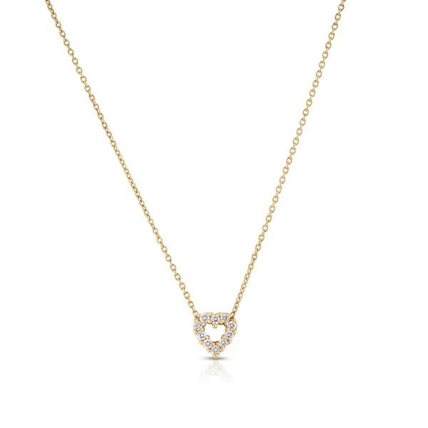 18KY Ruby and Diamond Tiny Treasures Reversible Heart Necklace by Roberto Coin Image 2 Kiefer Jewelers Lutz, FL