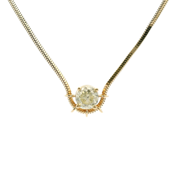 14KY 1.06CT Diamond Solitaire Necklace Kiefer Jewelers Lutz, FL