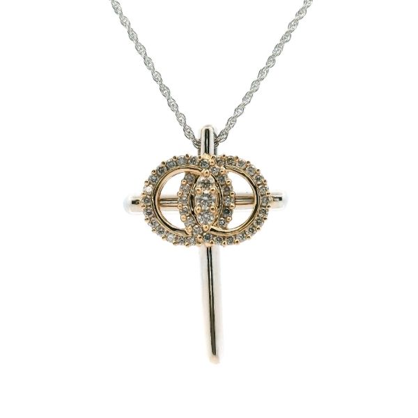 14KWY 0.50CTW Christian Diamond Marriage Symbol Necklace Kiefer Jewelers Lutz, FL