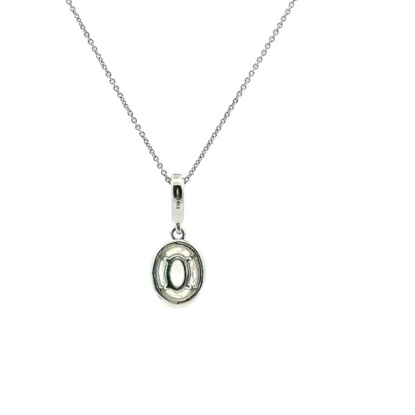 14KW 1.2CTW Oval Diamond Halo Pendant Image 4 Kiefer Jewelers Lutz, FL