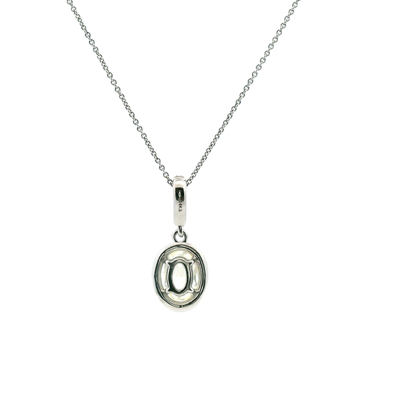 14KW 1.2CTW Oval Diamond Halo Pendant Image 4 Kiefer Jewelers Lutz, FL