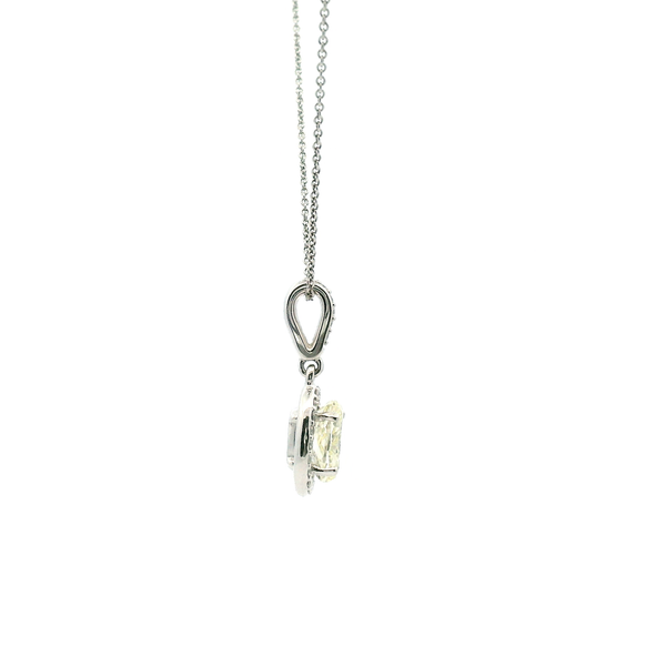 14KW 1.2CTW Oval Diamond Halo Pendant Image 5 Kiefer Jewelers Lutz, FL