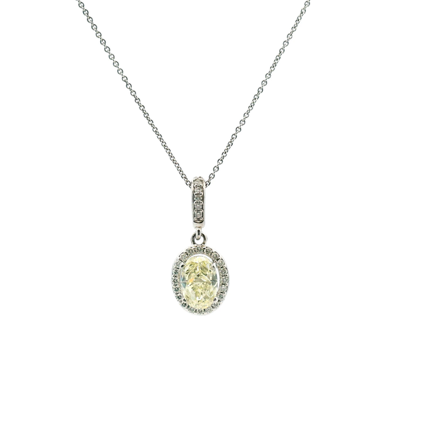 14KW 1.2CTW Oval Diamond Halo Pendant Kiefer Jewelers Lutz, FL