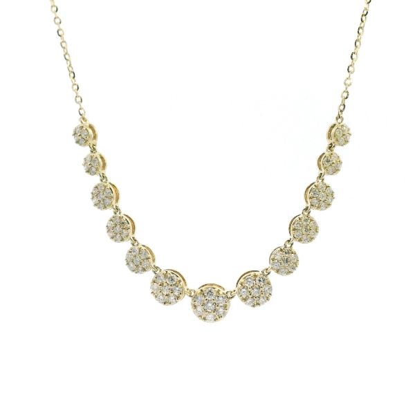 14KY .50CTW Diamond Cluster Necklace Kiefer Jewelers Lutz, FL