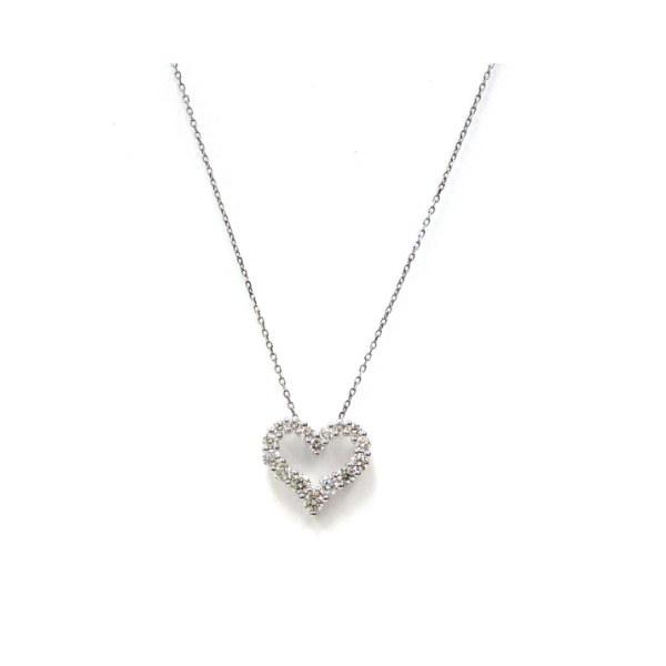 14KW 1CTW Large Diamond Heart Pendant Kiefer Jewelers Lutz, FL