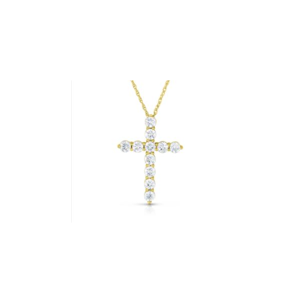 14KY 0.50CTW Medium Diamond Cross Pendant Kiefer Jewelers Lutz, FL