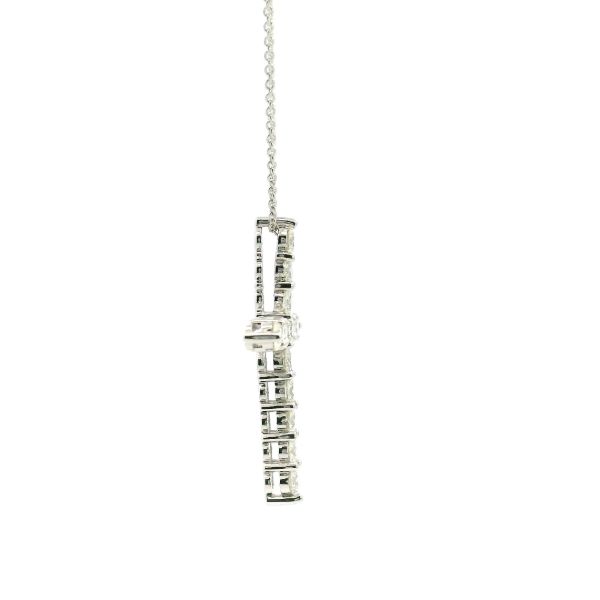 14KW 1CTW Diamond Cross Necklace Image 3 Kiefer Jewelers Lutz, FL