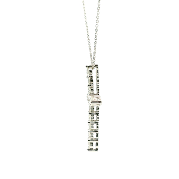 14KW 1CTW Diamond Cross Necklace Image 4 Kiefer Jewelers Lutz, FL