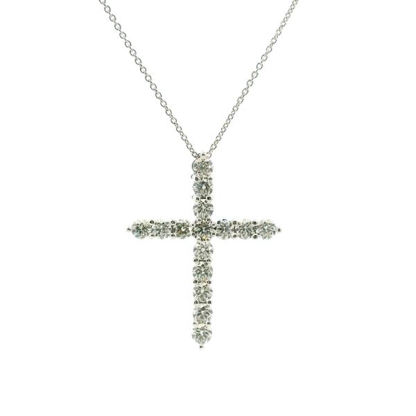 14KW 1CTW Diamond Cross Necklace Kiefer Jewelers Lutz, FL