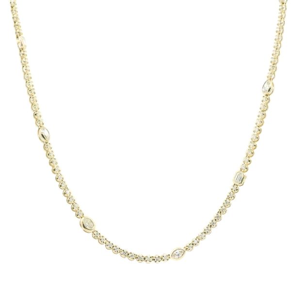 14KY 2.38CTW Mix Shape Diamond Tennis Necklace Kiefer Jewelers Lutz, FL