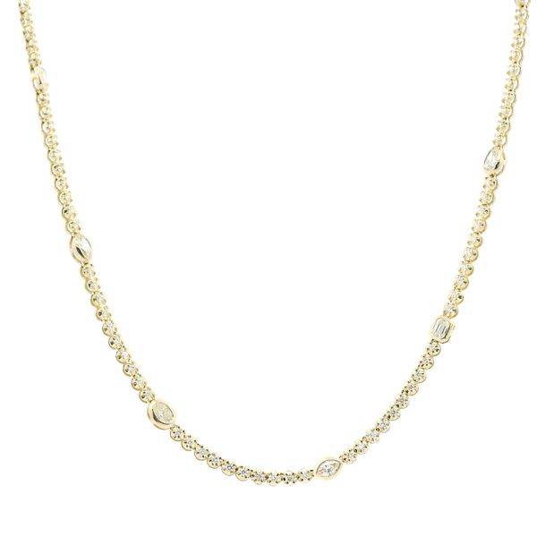 14KY 2.38CTW Mix Shape Diamond Tennis Necklace Kiefer Jewelers Lutz, FL