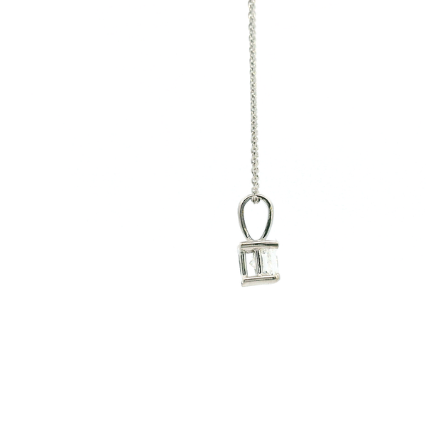 14KW 0.32CT Princess Cut Solitaire Pendant Image 3 Kiefer Jewelers Lutz, FL