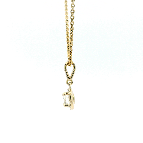 14KY 0.66CTW Diamond Halo Pendant Image 4 Kiefer Jewelers Lutz, FL