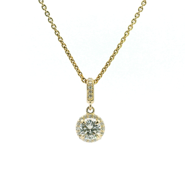 14KY 0.66CTW Diamond Halo Pendant Kiefer Jewelers Lutz, FL
