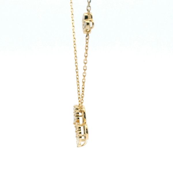 18KY 0.40CTW Diamond Princess Heart Necklace by Roberto Coin Image 4 Kiefer Jewelers Lutz, FL