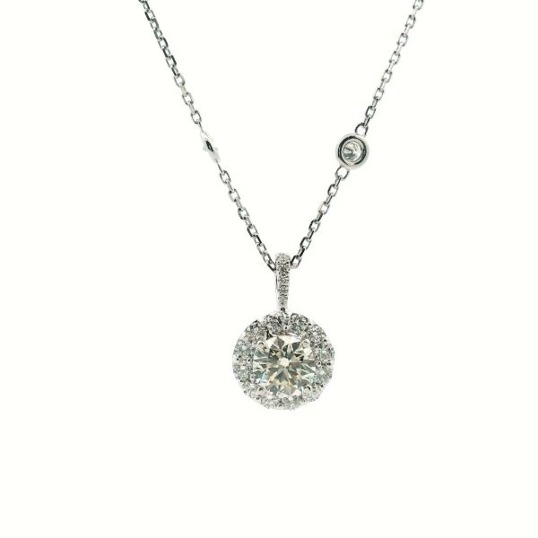 14KW Diamond Halo Pendant Kiefer Jewelers Lutz, FL