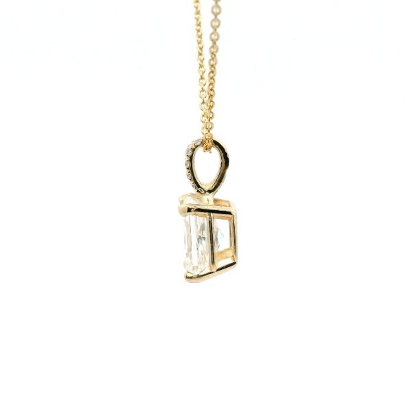 14KY 1.02CT Radiant Cut Diamond Pendant Image 4 Kiefer Jewelers Lutz, FL