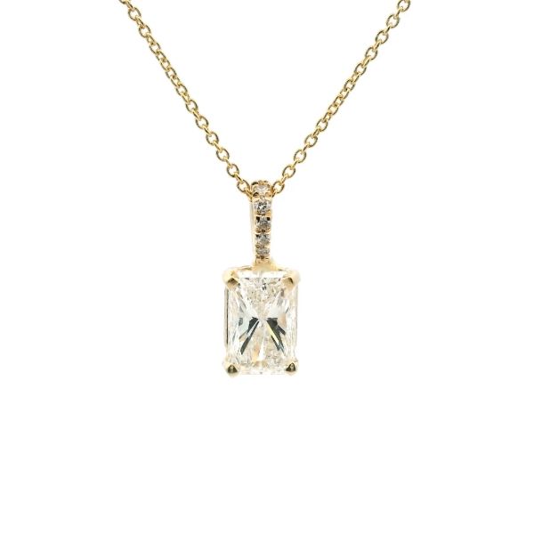 14KY 1.02CT Radiant Cut Diamond Pendant Kiefer Jewelers Lutz, FL