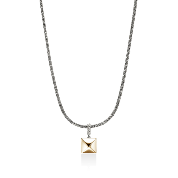 SS/14KY Diamond Pave Icon Stud Necklace by John Hardy Kiefer Jewelers Lutz, FL