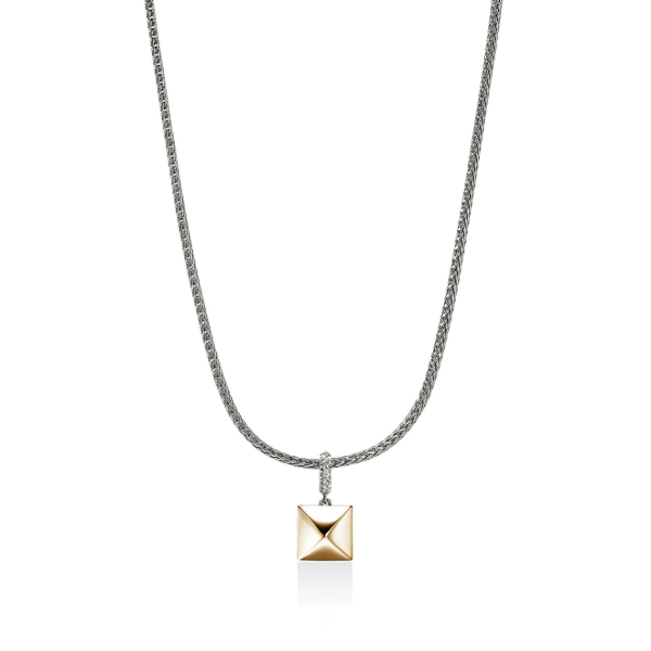 SS/14KY Diamond Pave Icon Stud Necklace by John Hardy Kiefer Jewelers Lutz, FL