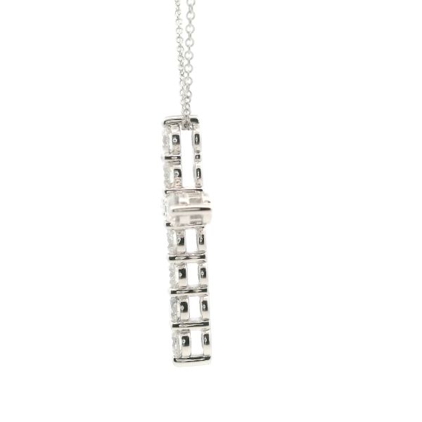 14KW 2.0CTW Large Diamond Cross Pendant Image 3 Kiefer Jewelers Lutz, FL