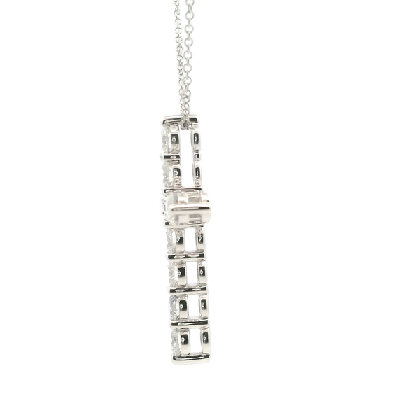 14KW 2.0CTW Large Diamond Cross Pendant Image 3 Kiefer Jewelers Lutz, FL
