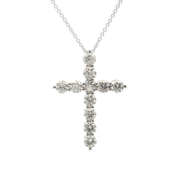 14KW 2.0CTW Large Diamond Cross Pendant Kiefer Jewelers Lutz, FL