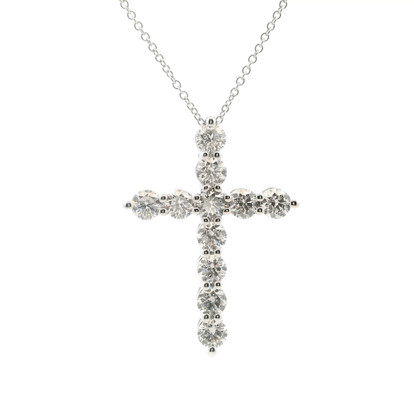 14KW 2.0CTW Large Diamond Cross Pendant Kiefer Jewelers Lutz, FL
