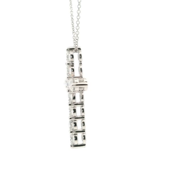 14KW 2.0CTW Large Diamond Cross Pendant Image 3 Kiefer Jewelers Lutz, FL