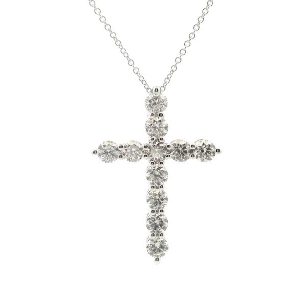 14KW 2.0CTW Large Diamond Cross Pendant Kiefer Jewelers Lutz, FL