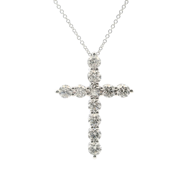 14KW 2.0CTW Large Diamond Cross Pendant Kiefer Jewelers Lutz, FL