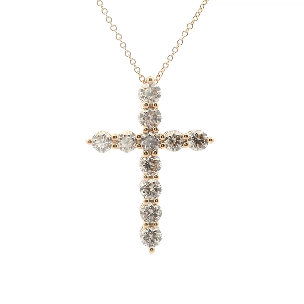 14KY 2CTW Large Diamond Cross Pendant Kiefer Jewelers Lutz, FL