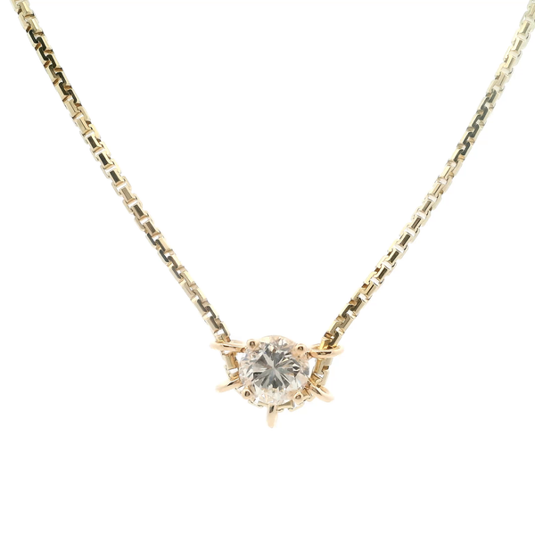 14KY 0.85CTW Round Diamond Solitaire Necklace Kiefer Jewelers Lutz, FL