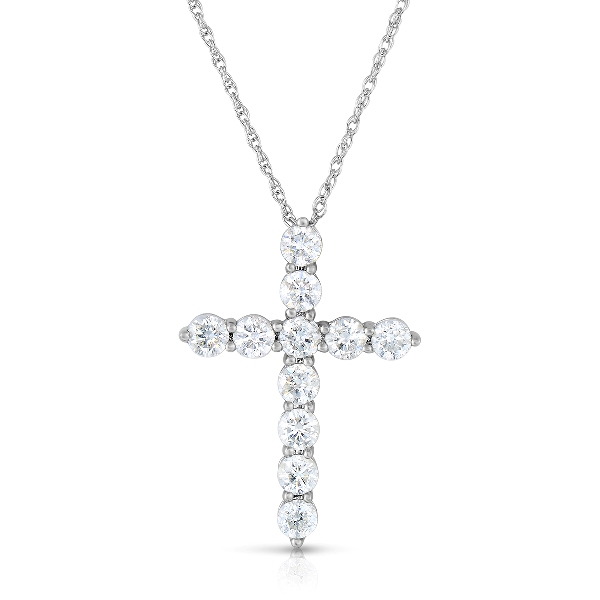 14KW 1CTW Large Diamond Cross Pendant Kiefer Jewelers Lutz, FL