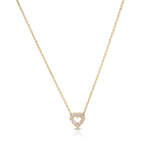 18KY Ruby and Diamond Tiny Treasures Reversible Heart Necklace by Roberto Coin Image 2 Kiefer Jewelers Lutz, FL
