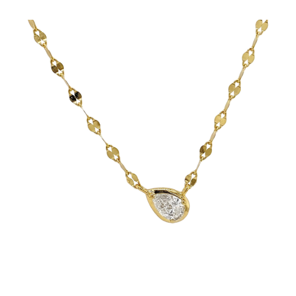 14KY Pear Shape Diamond Sollitaire on Sparkle Chain by Shy Creation Kiefer Jewelers Lutz, FL