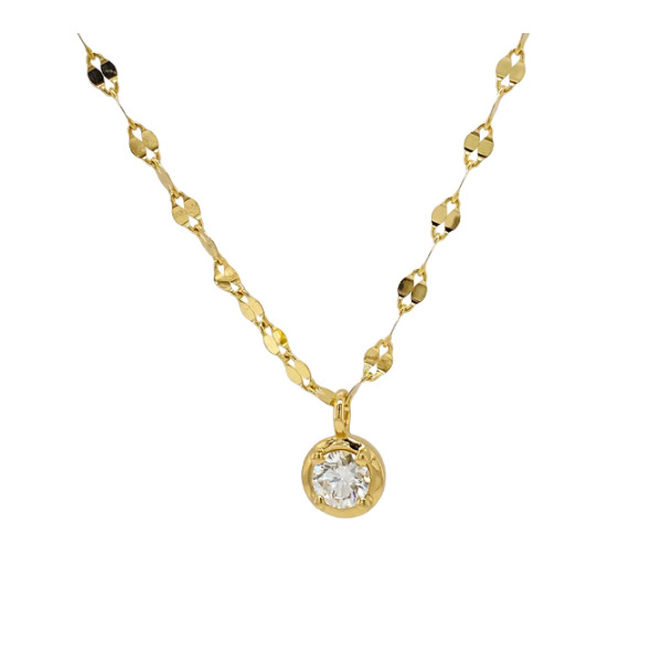 14KY Round Diamond Solitaire on Sparkle Chain by Shy Creation Kiefer Jewelers Lutz, FL