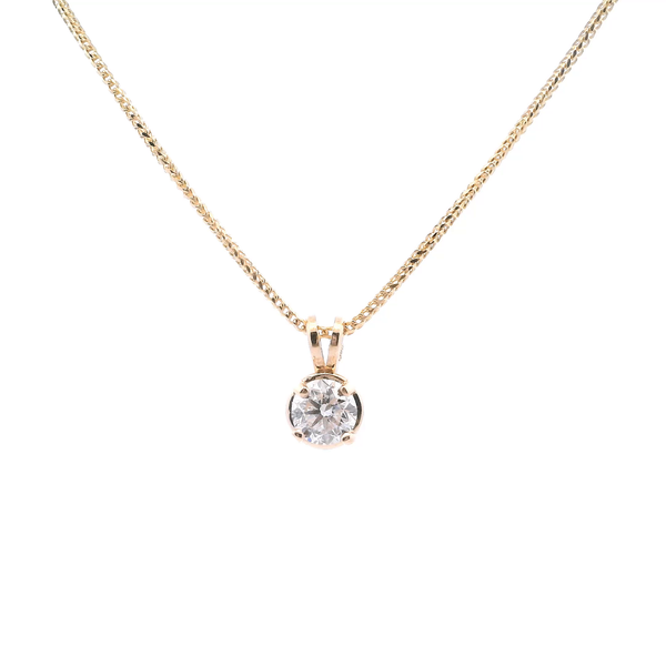 14KY 0.70CT Round Diamond Solitaire Pendant Kiefer Jewelers Lutz, FL