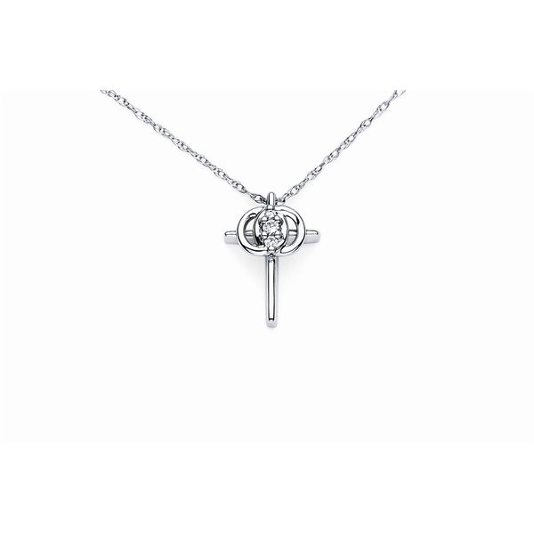SS .05CTW Diamond Marriage Symbol Necklace Kiefer Jewelers Lutz, FL