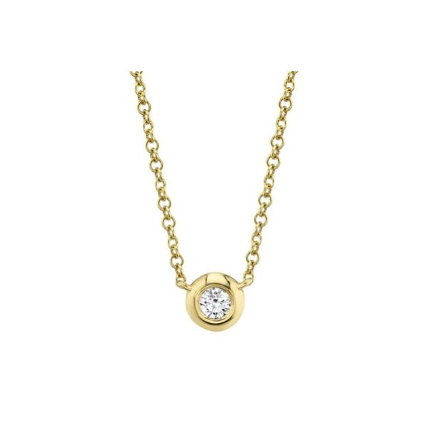 14K .05CT Diamond Bezel Necklace Kiefer Jewelers Lutz, FL