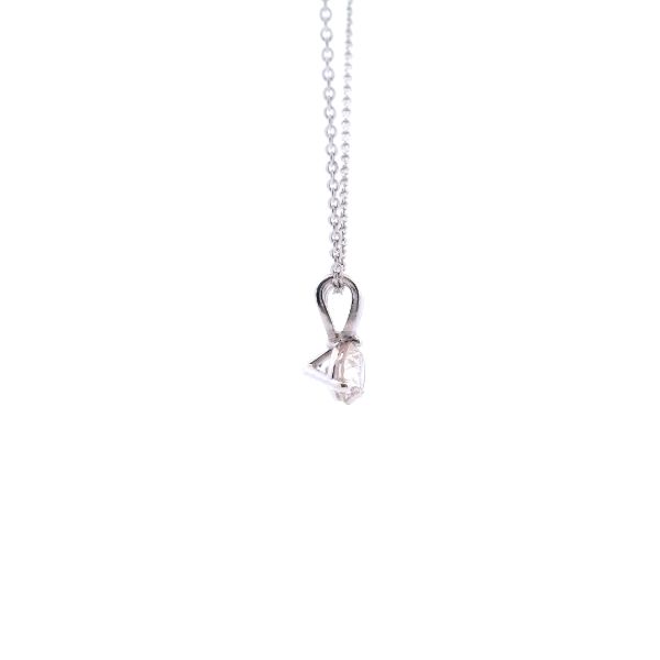 14KW 0.41CT Round Diamond Solitaire Pendant Image 4 Kiefer Jewelers Lutz, FL