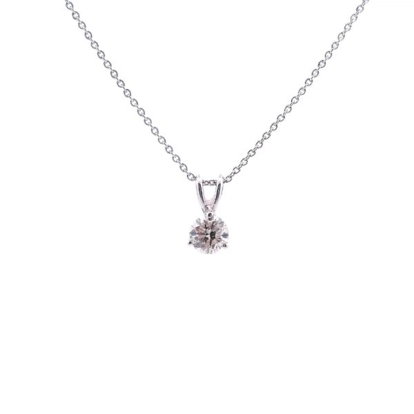 14KW 0.41CT Round Diamond Solitaire Pendant Kiefer Jewelers Lutz, FL