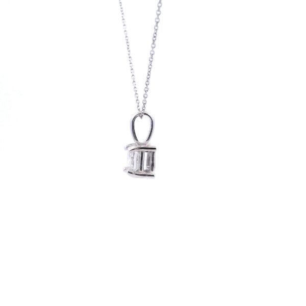 14KW 0.29CT Princess Cut Solitaire Pendant Image 3 Kiefer Jewelers Lutz, FL