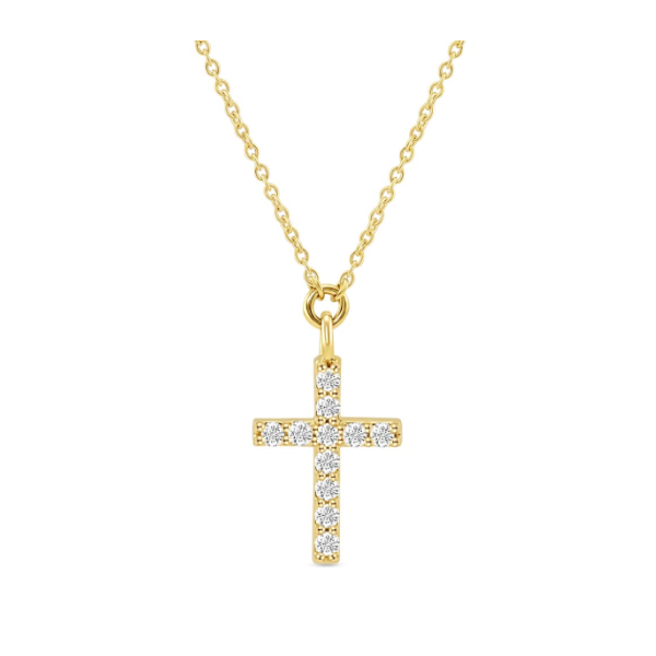 14KY 0.05CTW Diamond Cross Necklace Kiefer Jewelers Lutz, FL