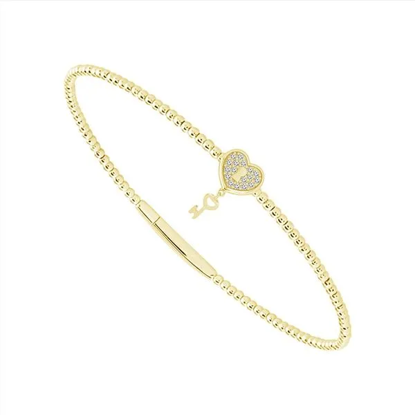 14K Diamond Key To Her Heart Bangle Kiefer Jewelers Lutz, FL