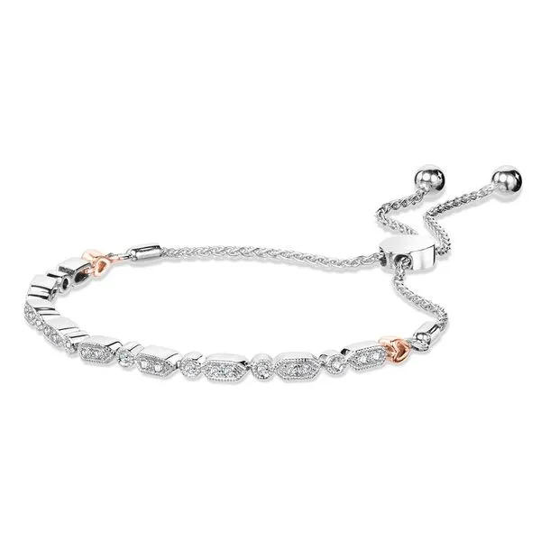 Two-Tone Diamond Bolo Bracelet Image 2 Kiefer Jewelers Lutz, FL