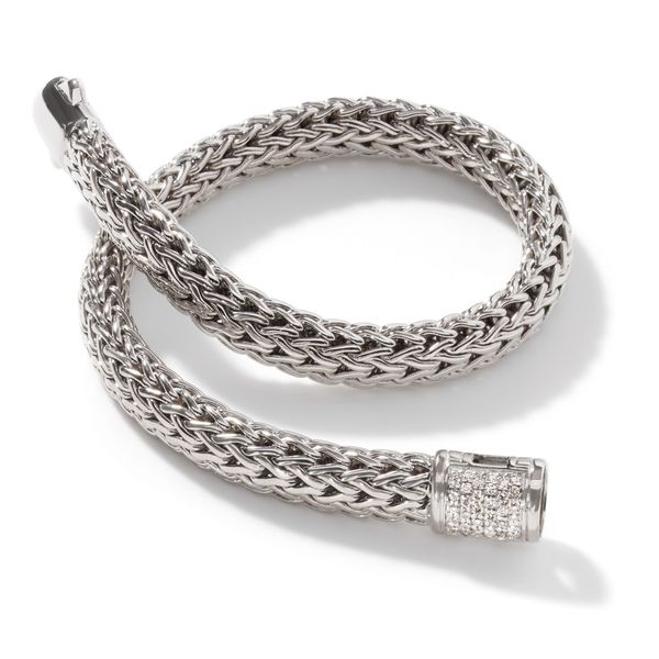 John Hardy Sterling Silver Diamond Classic Chain Bracelet Image 3 Kiefer Jewelers Lutz, FL