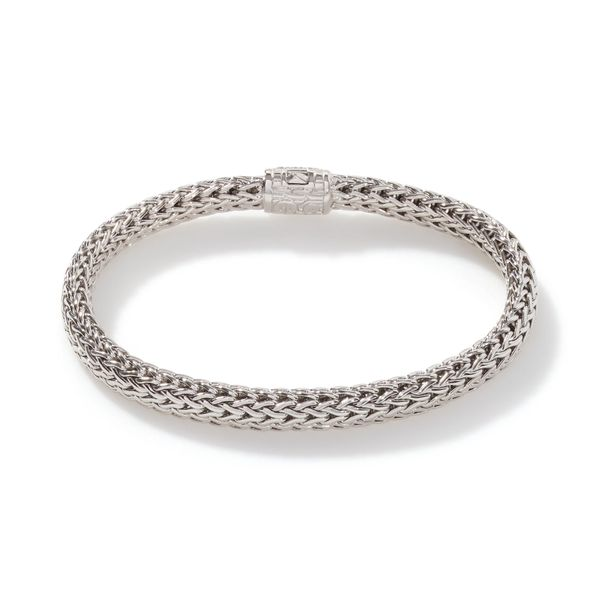 John Hardy Sterling Silver Diamond Classic Chain Bracelet Image 5 Kiefer Jewelers Lutz, FL