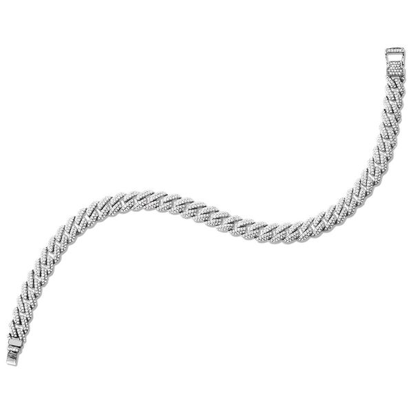 14K Cuban Link-N-Love Pave-Set Diamond Bracelet Kiefer Jewelers Lutz, FL