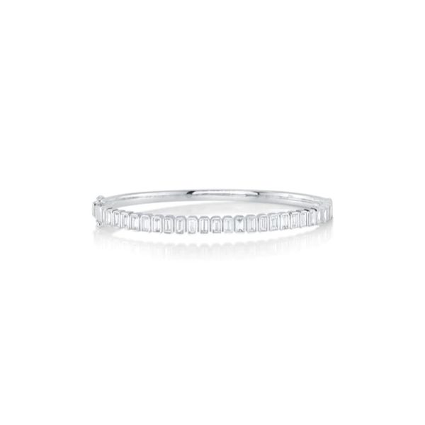 14K Diamond Baguette Bangle Bracelet  by Shy Creation Kiefer Jewelers Lutz, FL